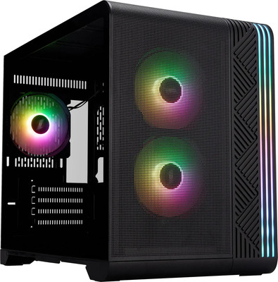 Корпус для компьютера 1stPlayer VT6 / VT6-BK-3F7 (черный, без БП) -