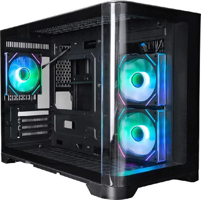 Корпус для компьютера 1stPlayer UV6 / UV6-BK-2FC7R-1FC7 (черный, без БП) -