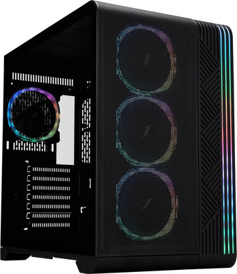 Корпус для компьютера 1stPlayer VT7 / VT7-BK-4FS7 (черный, без БП) -