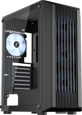 Корпус для компьютера 1stPlayer H6 / H6-BK-4F7 (черный, без БП) -