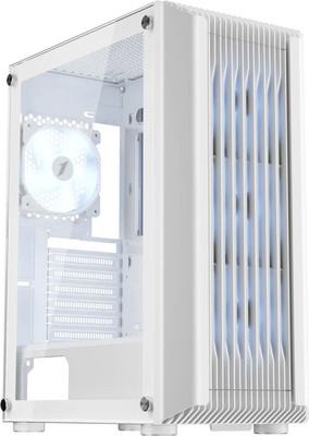 Корпус для компьютера 1stPlayer H6 / H6-WH-4F7-W (белый, без БП) -