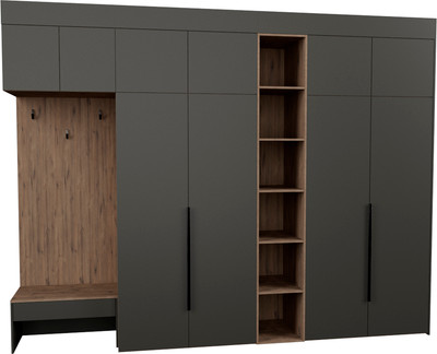 Секция в прихожую Рэйгрупп Рэй P262-B12-2-WKW В12-2 (дуб веллингтон/кобальт) - 