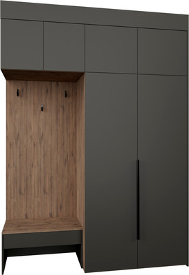 Секция в прихожую Рэйгрупп Рэй P274-B4-1-WK В4-1 (дуб веллингтон/кобальт) - 