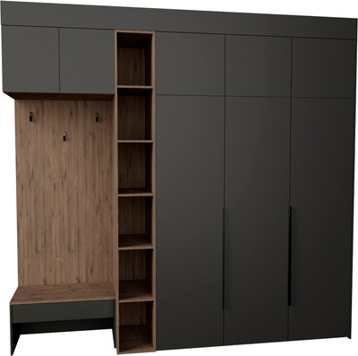 Секция в прихожую Рэйгрупп Рэй P274-B8-1-WKW В8-1 (дуб веллингтон/кобальт) - 