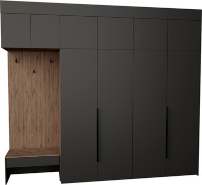 Секция в прихожую Рэйгрупп Рэй P274-B10-1-WK В10-1 (дуб веллингтон/кобальт) - 