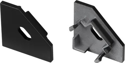 

Заглушка для профиля, SL-KANT-H18 FLAT BLACK с отверстием / 049432