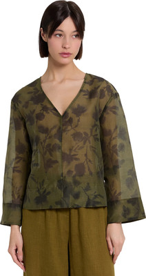 Блузка Mark Formelle 122855 (р.170-88-94, акварельные цветы на пихте) - 