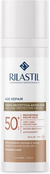 Крем солнцезащитный Rilastil Age Repair с тонирующим эффектом SPF 50+ (50мл)