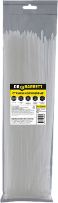 Стяжка для кабеля Dr. Barrett Нейлоновая 4.8х350мм (100шт, белый) -
