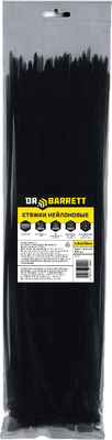 Стяжка для кабеля Dr. Barrett Нейлоновая 4.8х400мм (100шт, черный) -