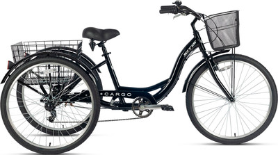 Велосипед Sitis Cargo 26 2025 (15, Black/White) -