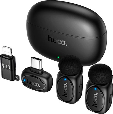 Микрофон Hoco L19 Lightning/Type-C (черный) -
