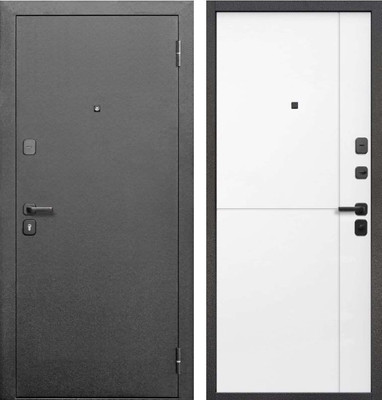 Входная дверь Guard МС-2 86x205 правая (антик серебро/светлый грей) -