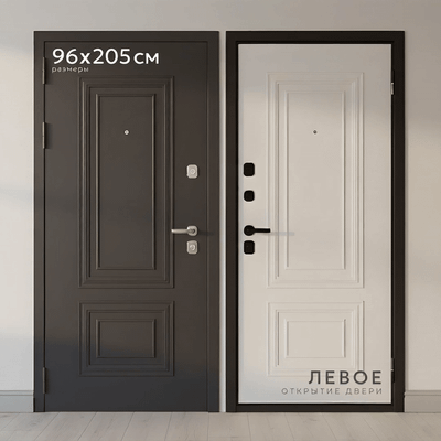 Входная дверь Guard МПТ-28 96x205 левая (муар 7024/белый матовый) - 