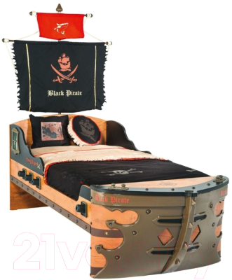 

Односпальная кровать Cilek, Black Pirate 20.13.1308.00 90х190