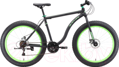 Велосипед Black One Monster 26 D 2018 (18, черный/зеленый)