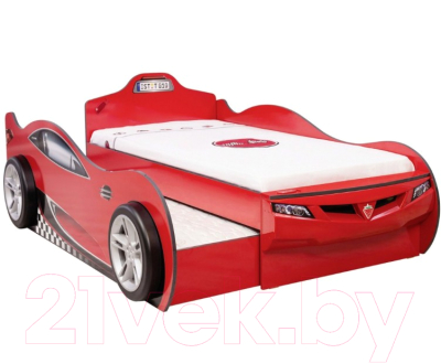 Двухъярусная выдвижная кровать детская Cilek Coupe 20.03.1306.00 (красная)