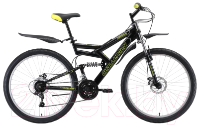 Велосипед Challenger Genesis Lux FS 26 D 2019 (20, черный/зеленый/серый)