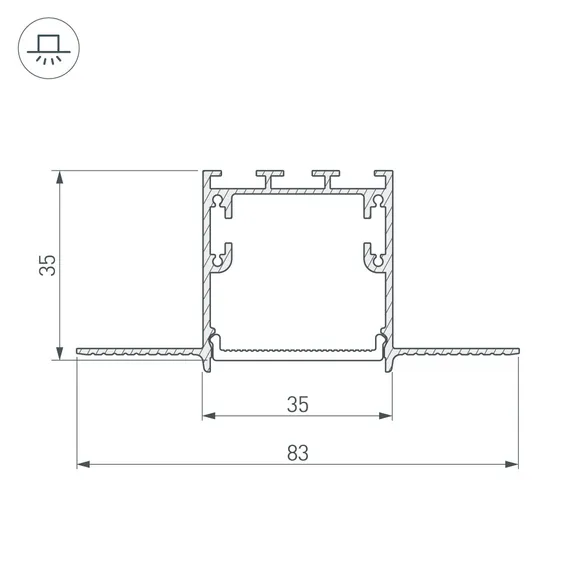 Коннектор для профиля для светодиодной ленты Arlight SL-LINIA32-FANTOM / 030097 — фото 2