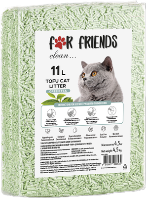 Наполнитель для туалета For Friends Tofu Green tea / TUZ906