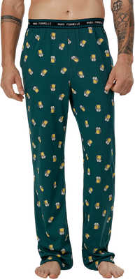 Штаны домашние Mark Formelle 581134 (р.86-182/188, пиво на темно-зеленом) - 
