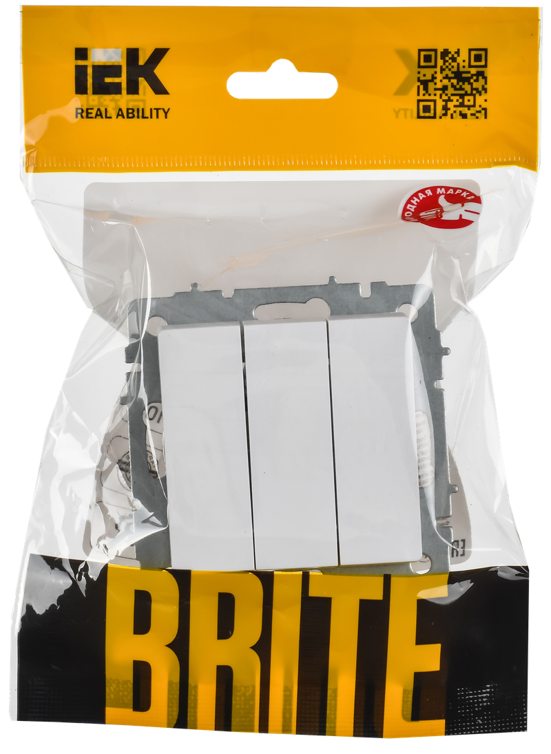 Выключатель IEK Brite BR-V30-0-10-K91 (арктический белый) — фото 6