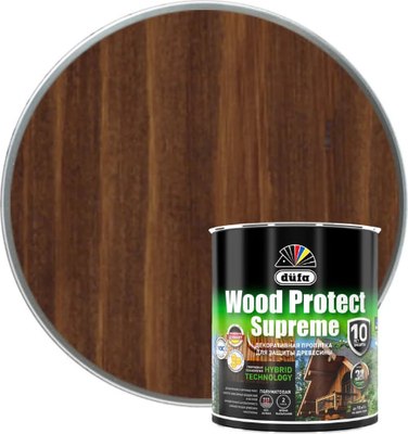 Пропитка для дерева Dufa Wood Protect Supreme (750мл, орех) - 
