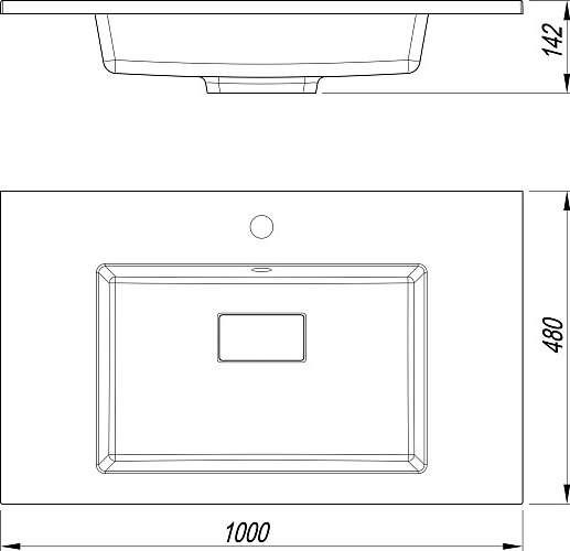 Купить Умывальник Symbolite Line 100x48  