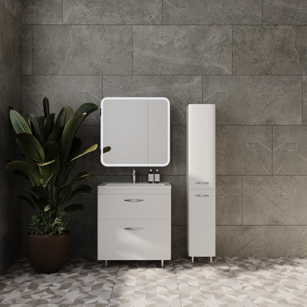 Купить Шкаф-пенал для ванной Symbolite Каре 30 L Line Plus с корзиной в Витебске