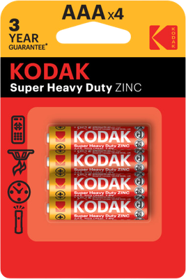

Комплект батареек, Extra Heavy Duty R03-4BL K3AHZ-4