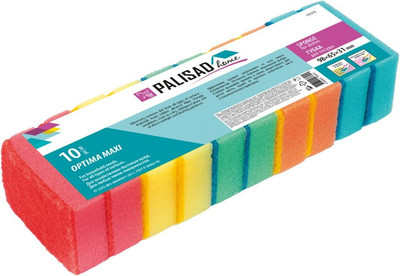 Набор губок для мытья посуды Palisad Home 98x65x31мм / 923545 (10шт) -