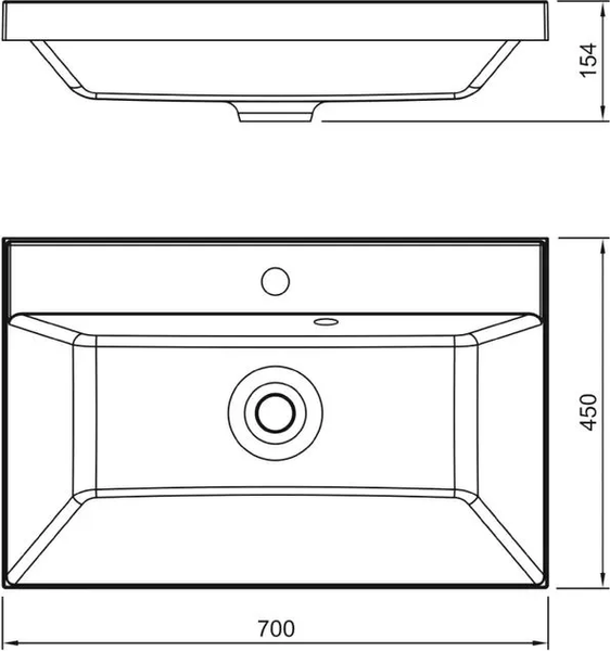 Купить Умывальник Symbolite Asti 70x45  