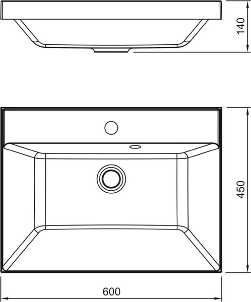 Купить Умывальник Symbolite Asti 60x45  
