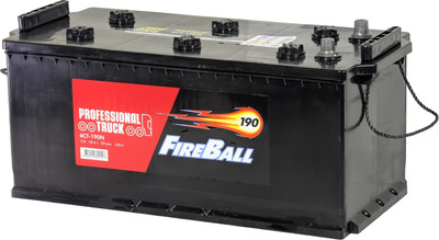 Автомобильный аккумулятор FireBall Рус 1200A с бортом 6СТ-190N (190 А/ч) -