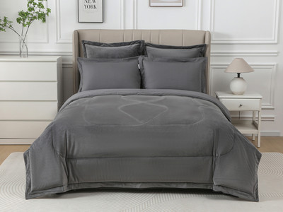 Комплект постельного белья с одеялом Sofi de Marko Энрике 7Е / Кт-7Е-Эн13м (антрацит) -