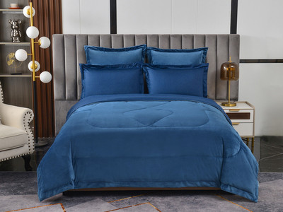 Комплект постельного белья с одеялом Sofi de Marko Энрике 7Е / Кт-7Е-Эн5м (синий) - 