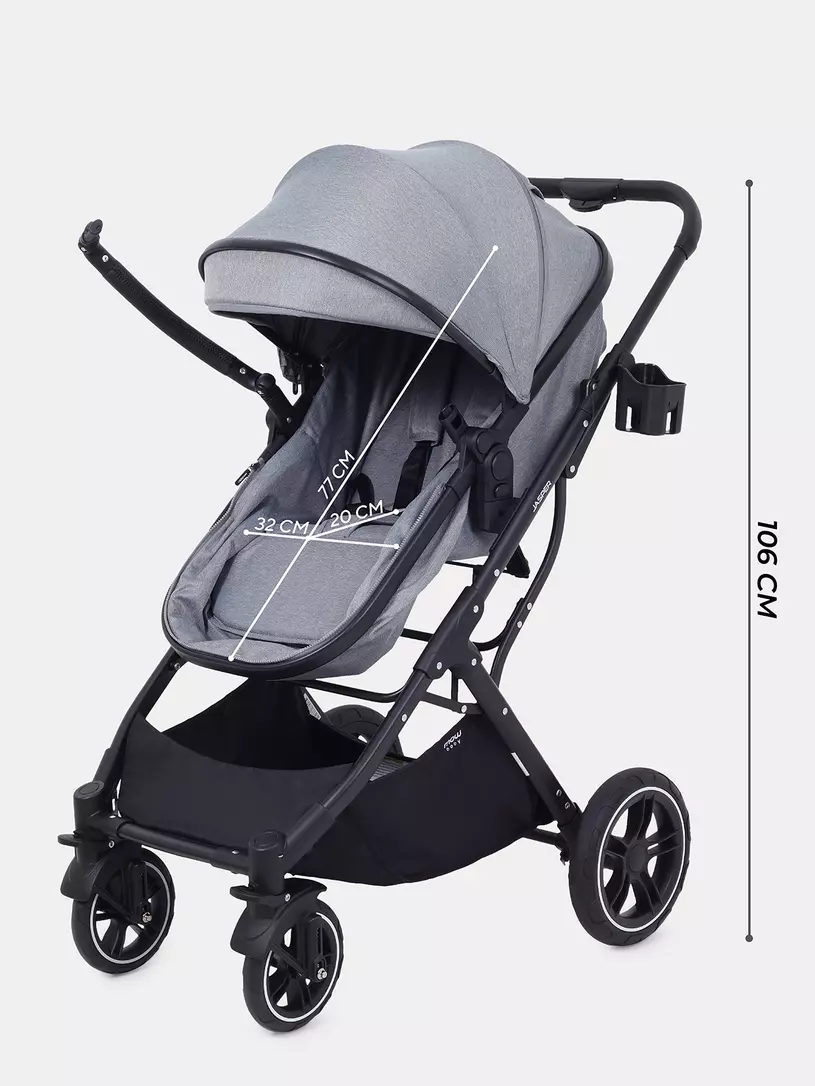 Детская универсальная коляска MOWbaby Jasper 3 в 1 / MB022 (Grey) — фото 5