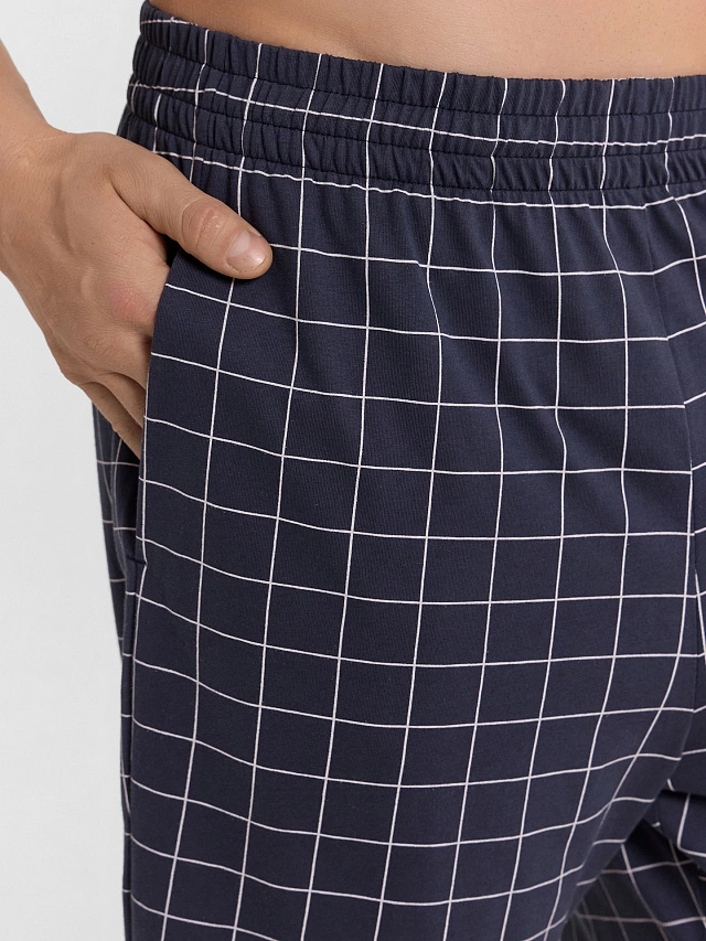Шорты домашние Mark Formelle 531027-1 (р.90-170/176, клетка на темно-синем) — фото 4