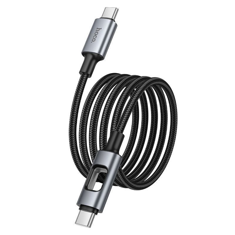 Кабель Hoco U144 Type-C to Type-C (1.2м, черный)