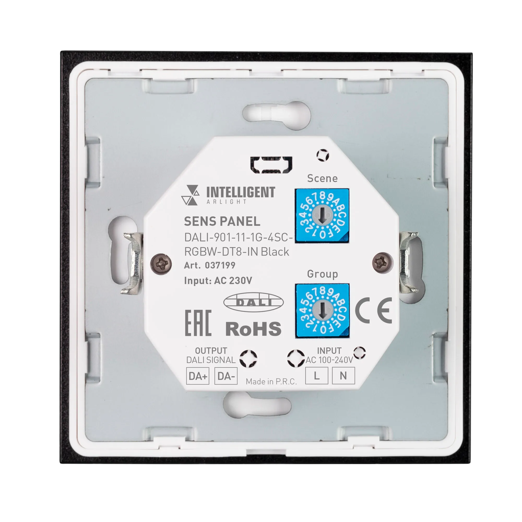 Выключатель Arlight Intelligent DALI-901-11-1G-4SC-RGBW-DT8-IN Black / 037199 — фото 2