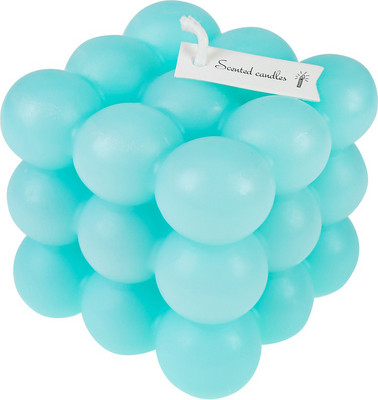 Свеча Miland Геометрия с ароматом ежевики и базилика / УД-6200 (голубой) -