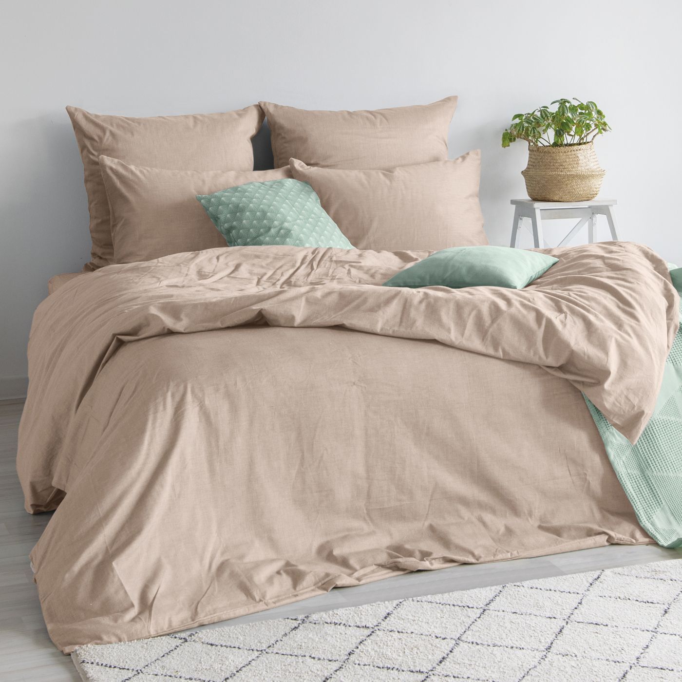 Комплект постельного белья Verossa Melange 1.5сп 50x70 / 775842 (Praline)