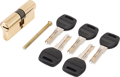 Цилиндровый механизм замка Аллюр HD F 70-5К BP (35x35) (латунь) - 