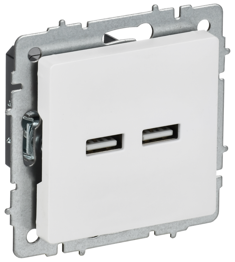 Розетка IEK Brite BR-U21-D31-K91 (арктический белый)