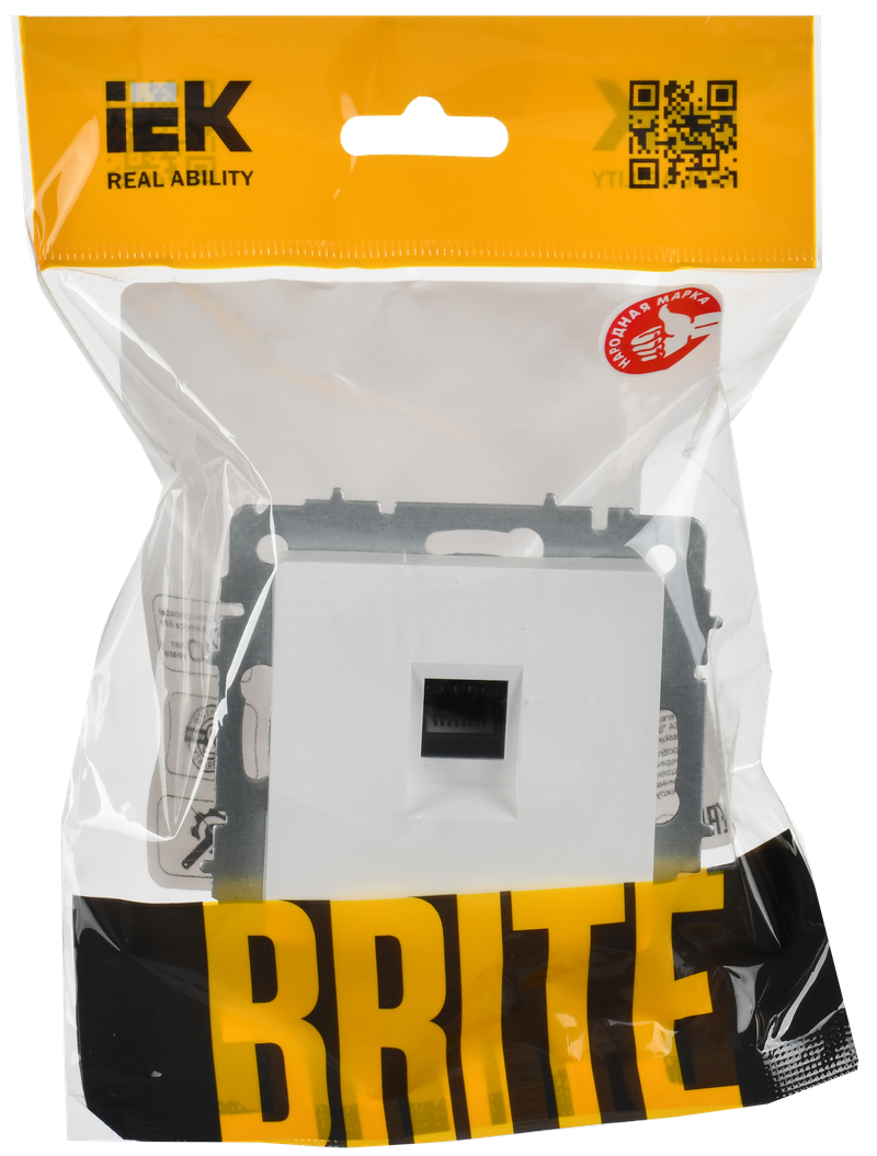 Розетка IEK Brite BR-K10-2-K91 (арктический белый) — фото 6