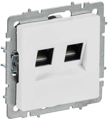 Розетка IEK Brite BR-K20-2-K91 (арктический белый) - 