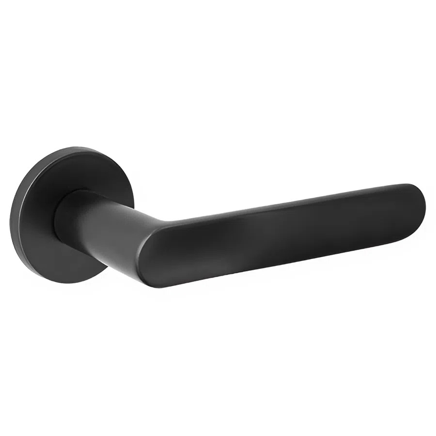 Комплект дверной фурнитуры Code Deco Slim H-40135-A-BLM без фиксатора (черный) — фото 3