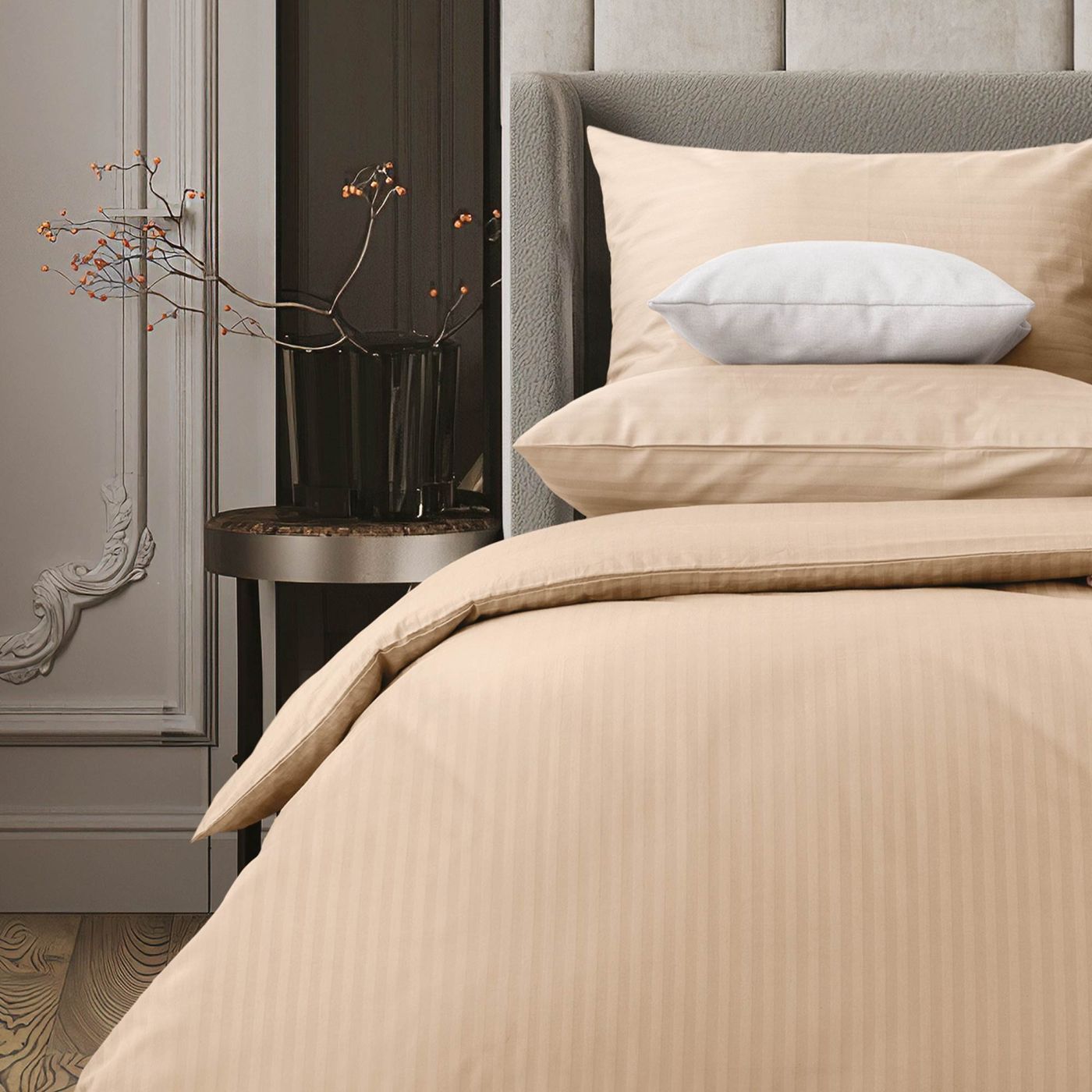 Комплект постельного белья Verossa Stripe 1.5сп 50x70 / 747393 (Bronze) — фото 2