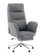 Кресло офисное TopChairs Solid с оттоманкой / DD-004-OT серый - 