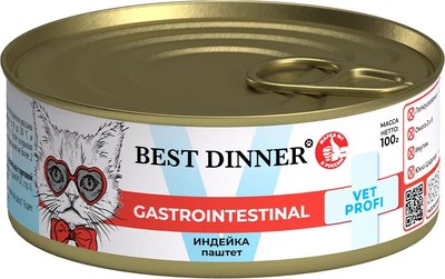 

Влажный корм для кошек, Gastro Intestinal Exclusive Индейка